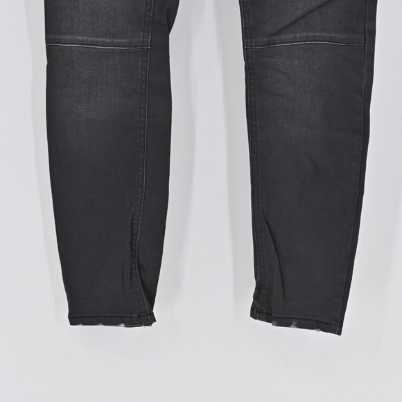 DENIM CO Mens Gray Moto Style Denim Jeans Skinny Cotton Blend Size 30 Length 31 - Picture 3 of 10